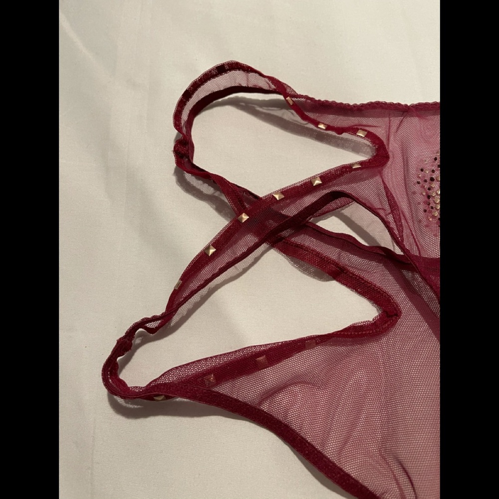 NWT Agent Provocateur GINGER Brief Burgundy - Picture 6 of 10